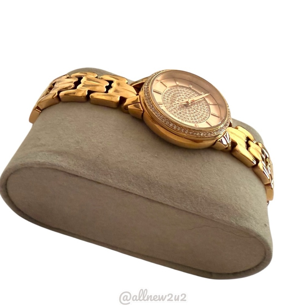 Michael Kors 4413 Mini Allie Rose Gold-Tone Crystal Watch Sized to 6" - Picture 12 of 16